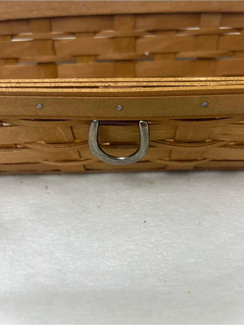 Longaberger 2009 Mail & Bill Organizer with horseshoe tie-on